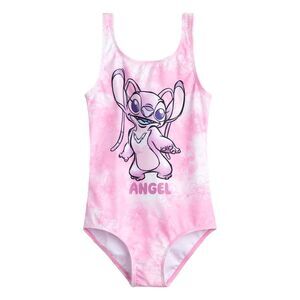 Lilo & Stitch Girls Angel One Piece Bathing Suit / Pink